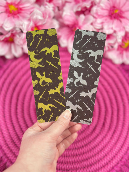Black & Gold Dragon Bookmark