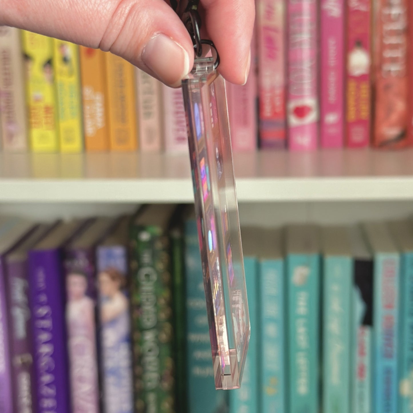 Haunted Library Shaker Keychain