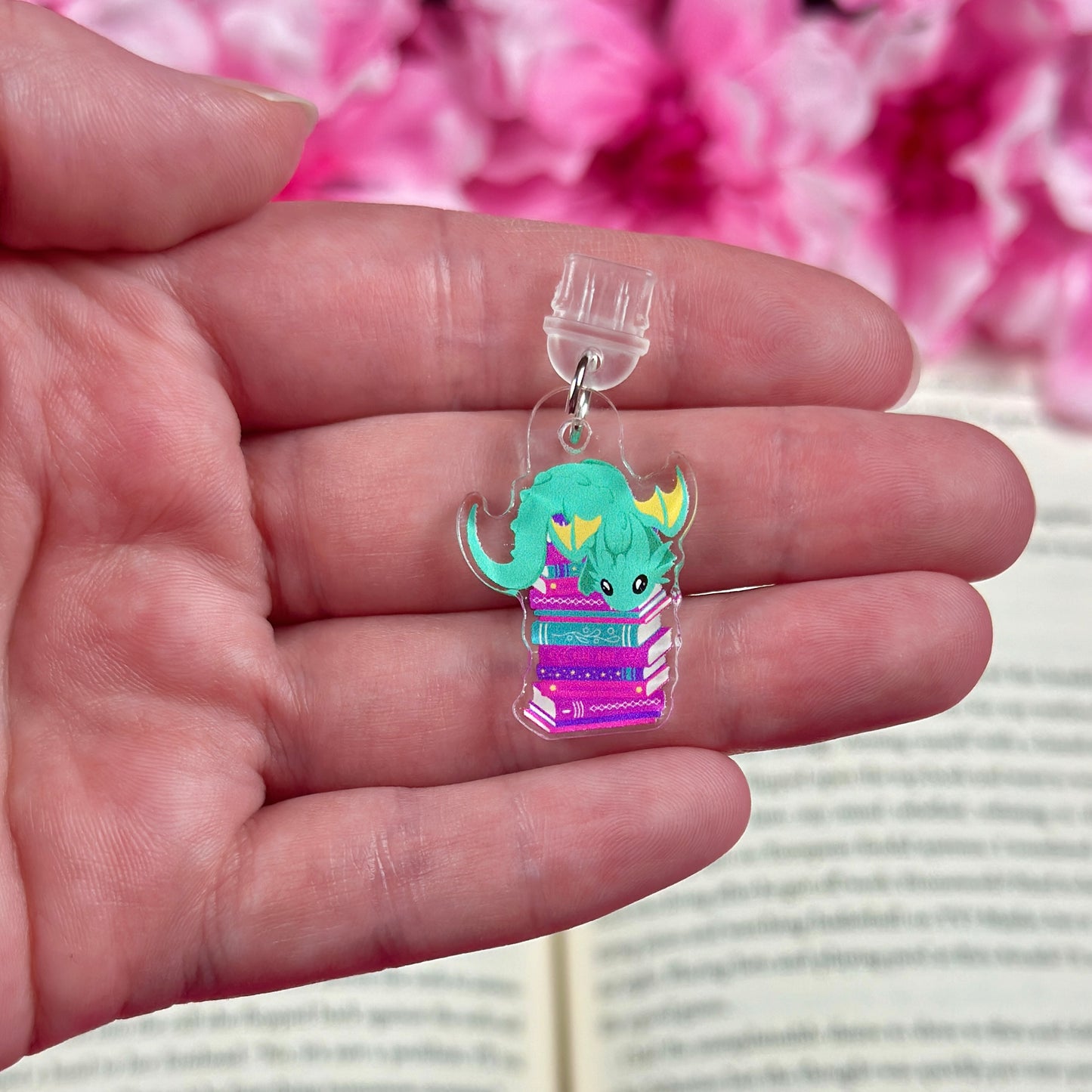 Book Dragon Kindle Charm