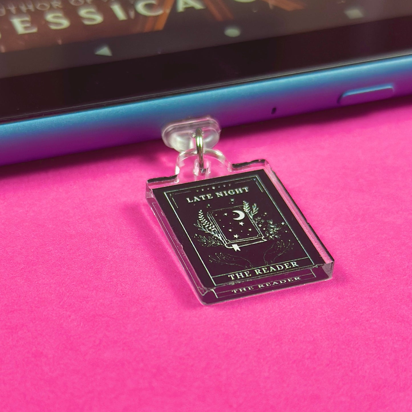 SECONDS: Late Night Reader Tarot Card Kindle Charm
