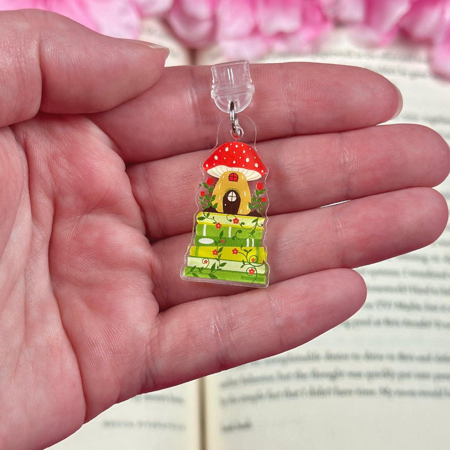 Cottagecore Book Stack Kindle Charm