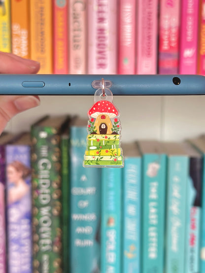 Cottagecore Book Stack Kindle Charm