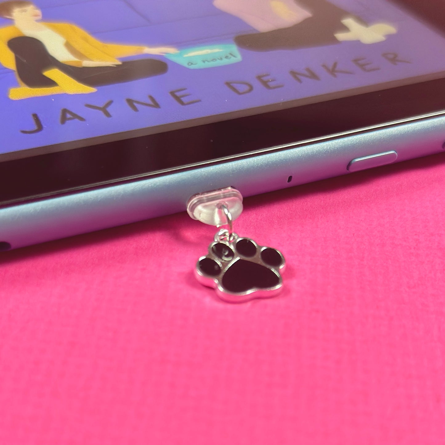 Black Pawprint Kindle Charm