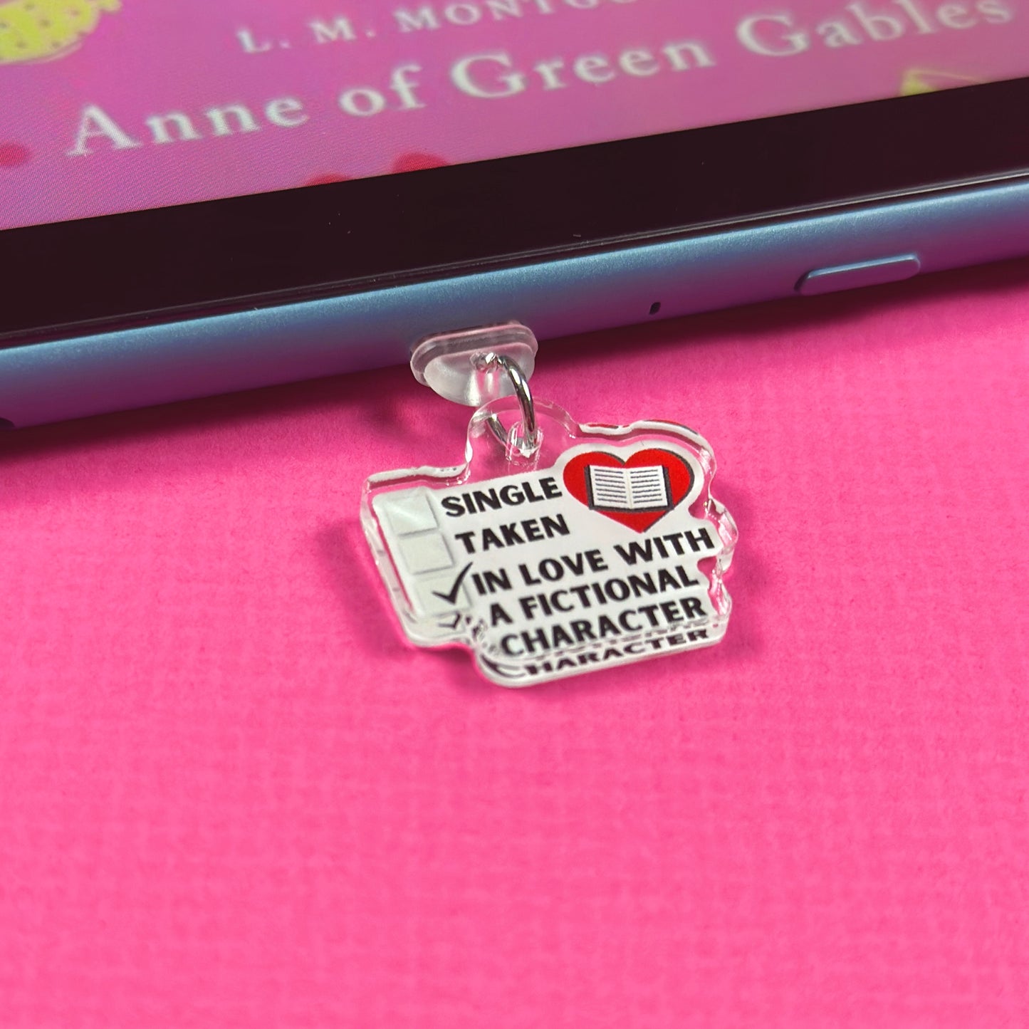 In Love With a Fictional Character Kindle Charm