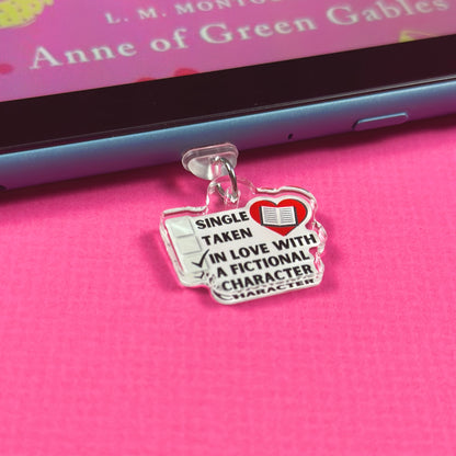 In Love With a Fictional Character Kindle Charm