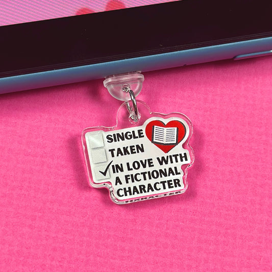 In Love With a Fictional Character Kindle Charm