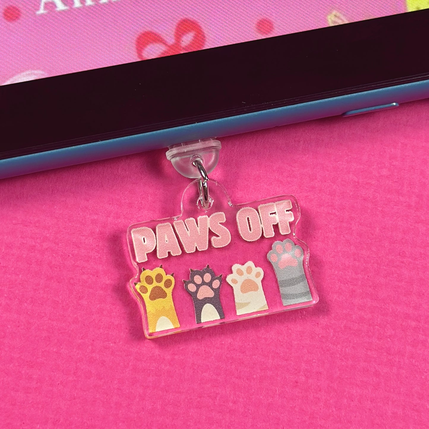 Paws Off Kindle Charm