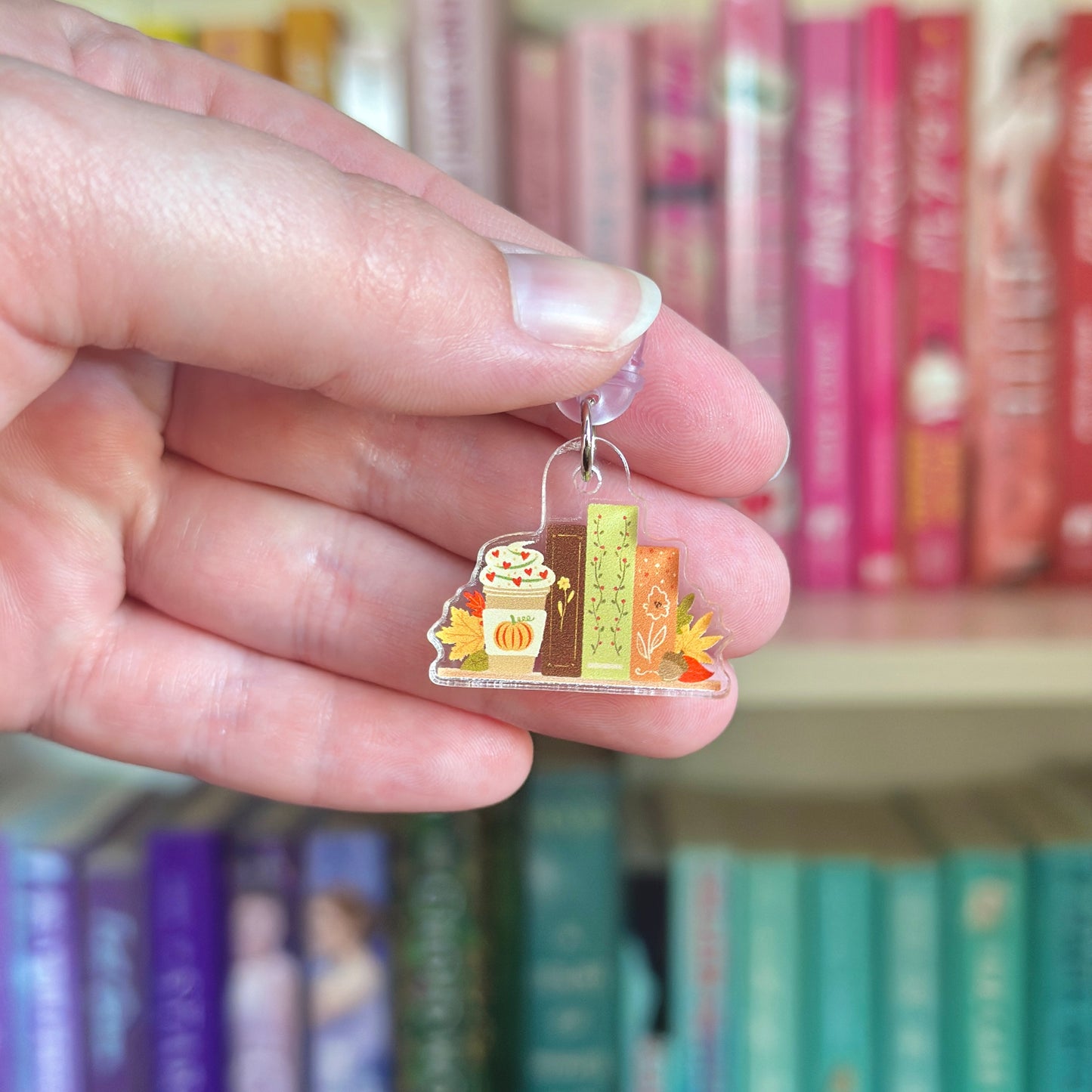 Autumn Bookshelf Kindle Charm