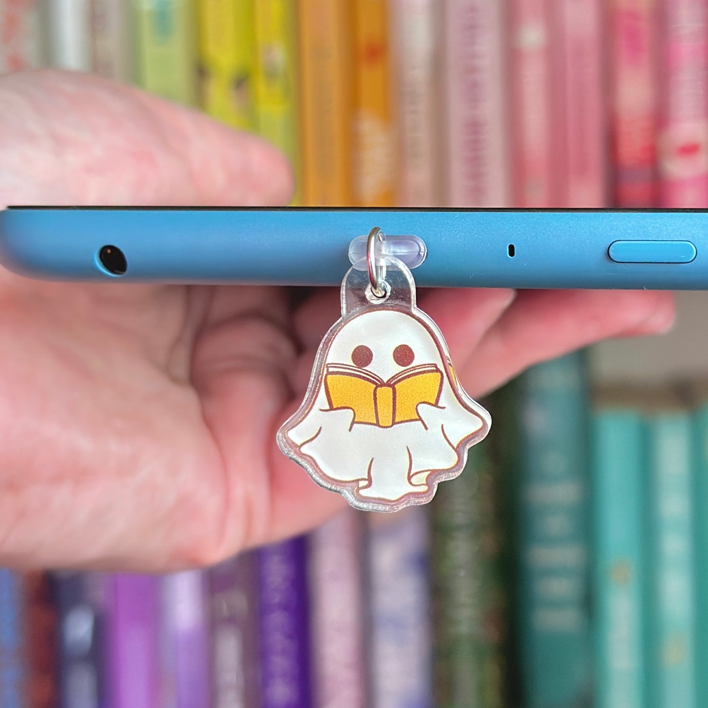 Ghost Reading Kindle Charm