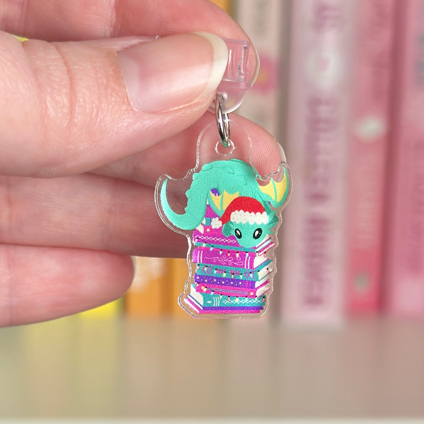 Christmas Book Dragon Kindle Charm