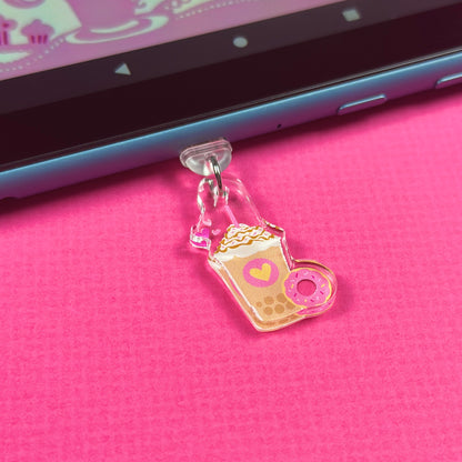 Coffee & Donut Kindle Charm