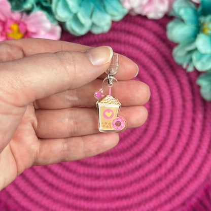 Coffee & Donut Kindle Charm