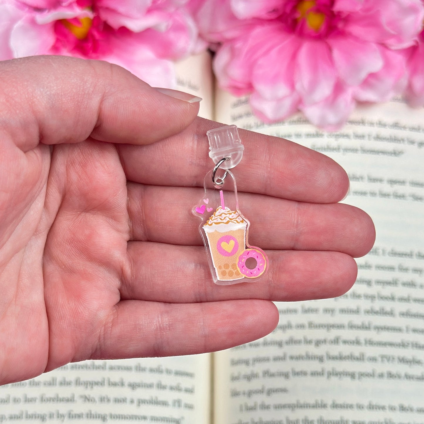 Coffee & Donut Kindle Charm