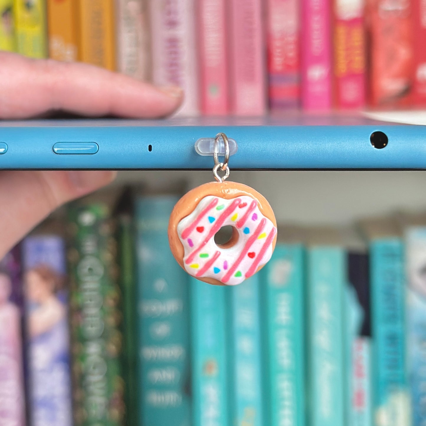 Pink & White Donut Kindle Charms