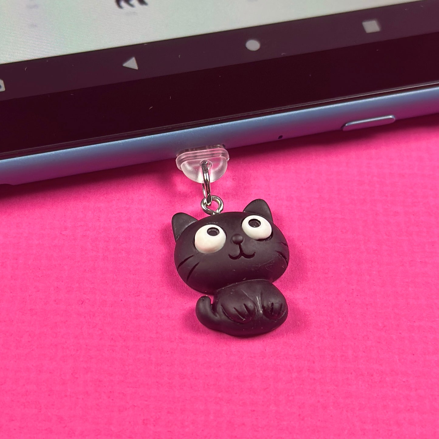 Black Cat Kindle Charm