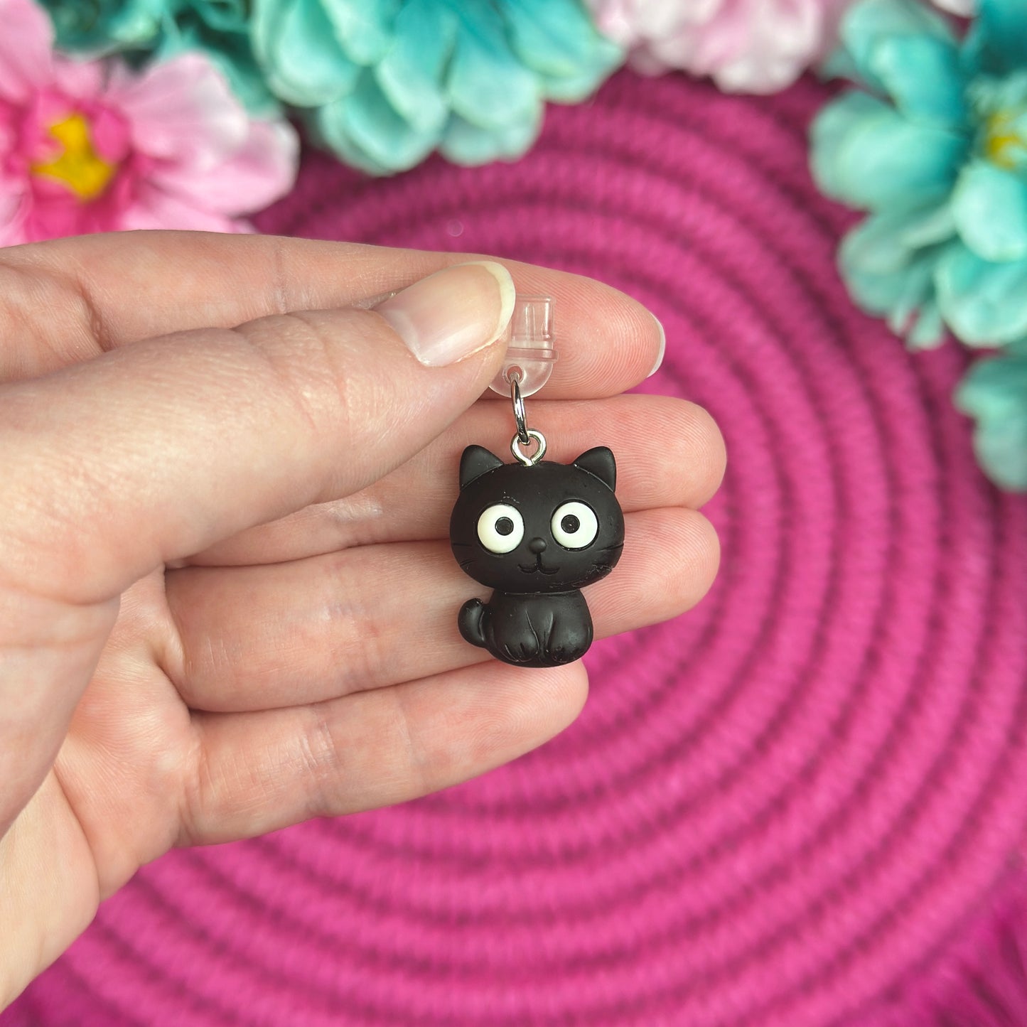 Black Cat Kindle Charm