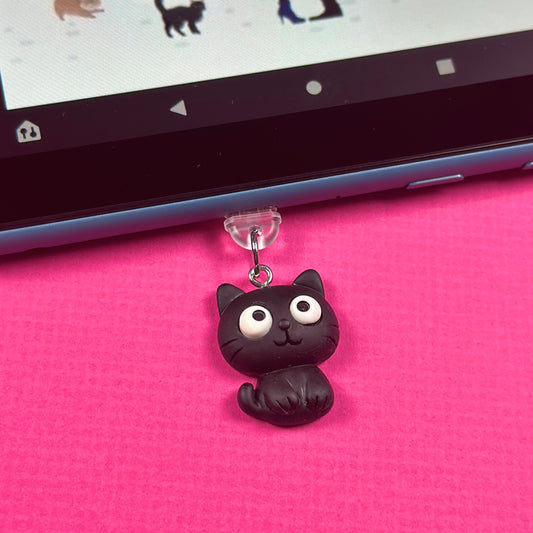 Black Cat Kindle Charm