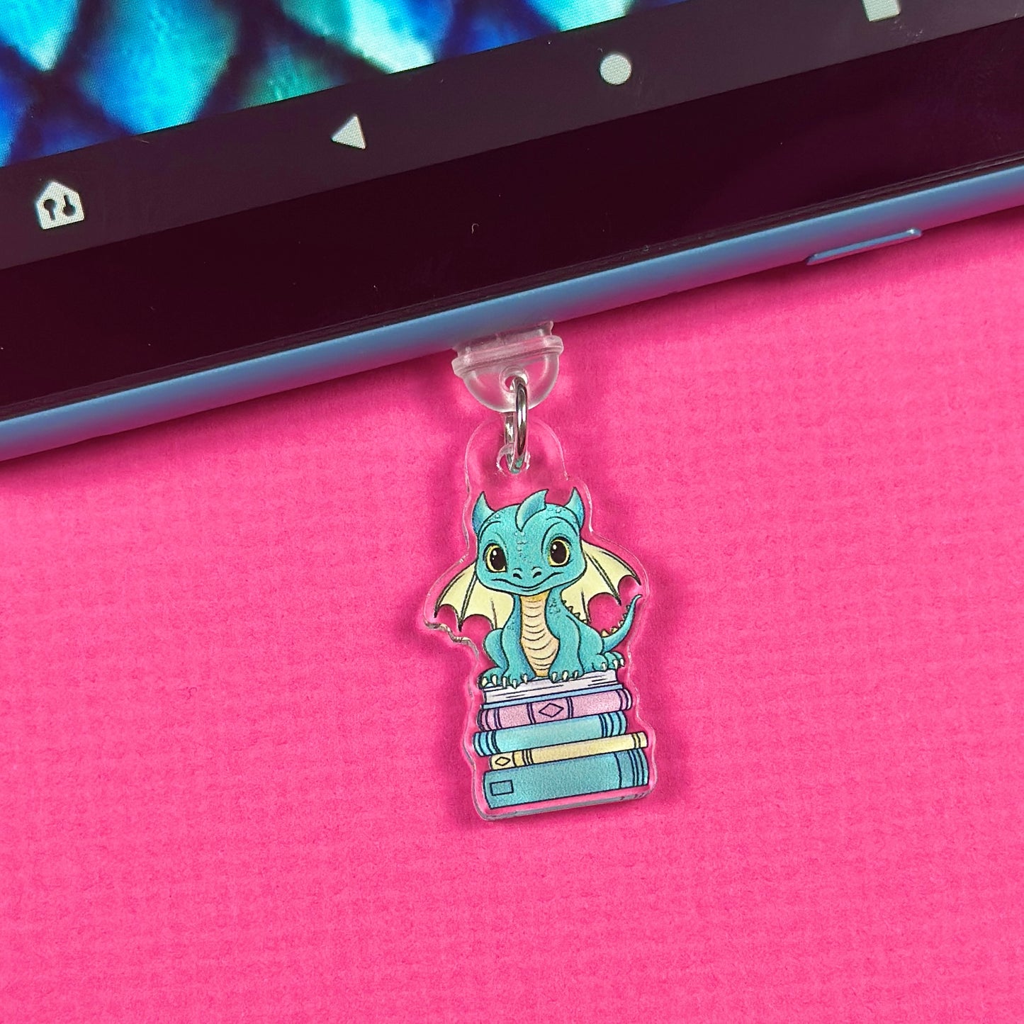 Book Dragon Kindle Charm