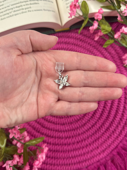 Rhinestone Butterfly Kindle Charm