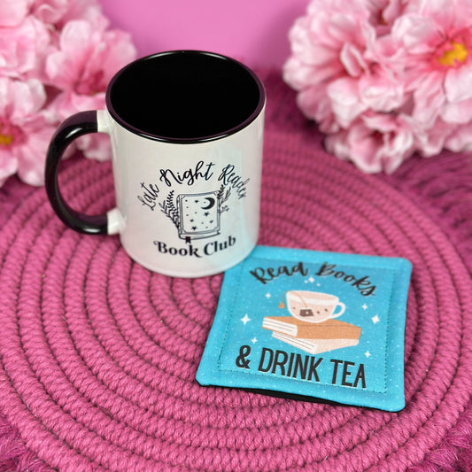 Read Books & Drink Tea Mug Rug