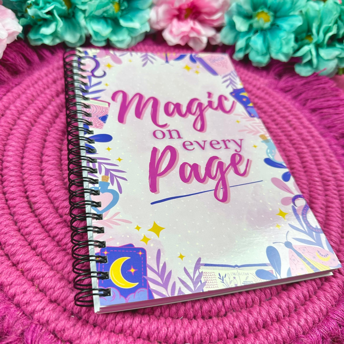 Magic on Every Page Lined Softcover Notebook