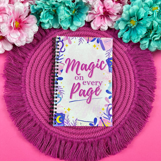Magic on Every Page Lined Softcover Notebook