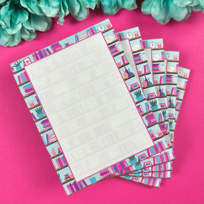 Bookshelf Notepad & Sticky Note Set