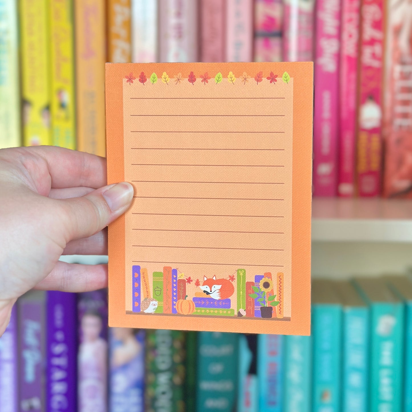 Autumn Bookshelf Notepad