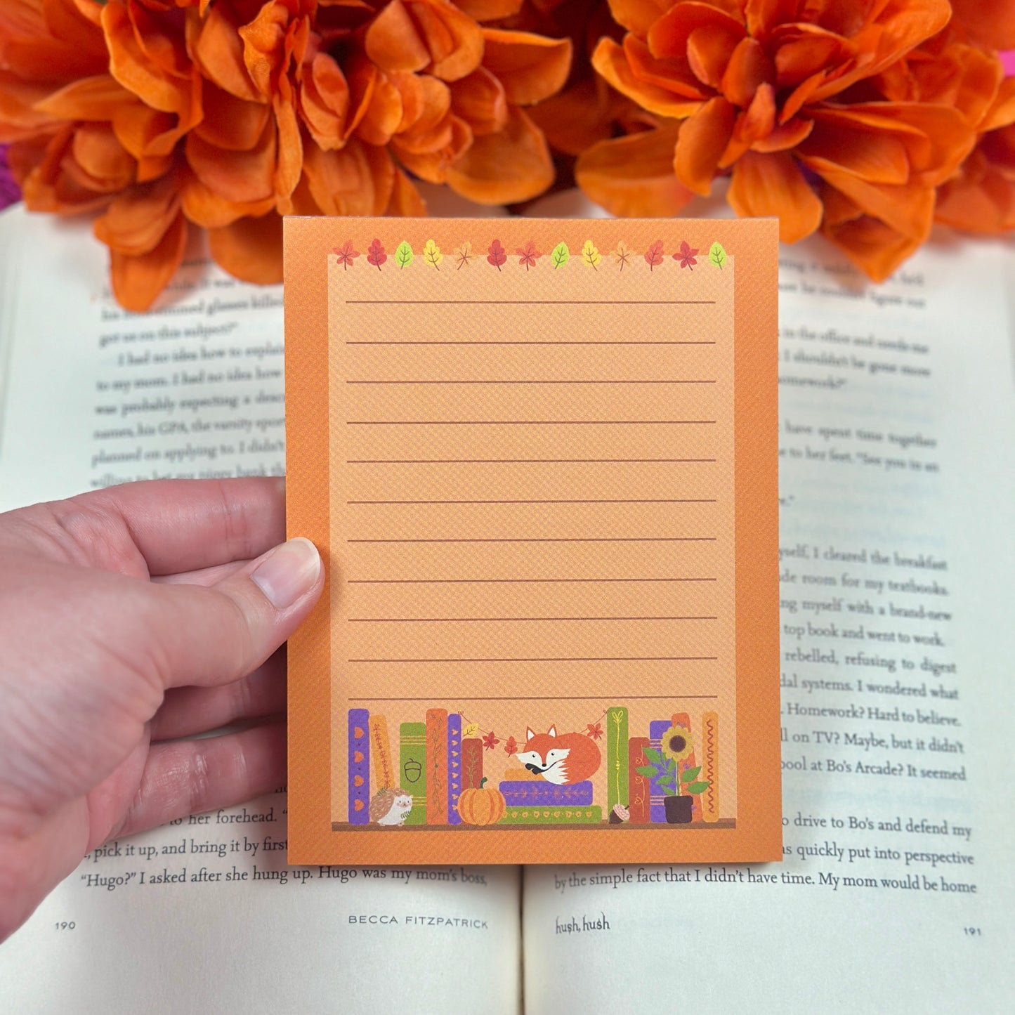 Autumn Bookshelf Notepad