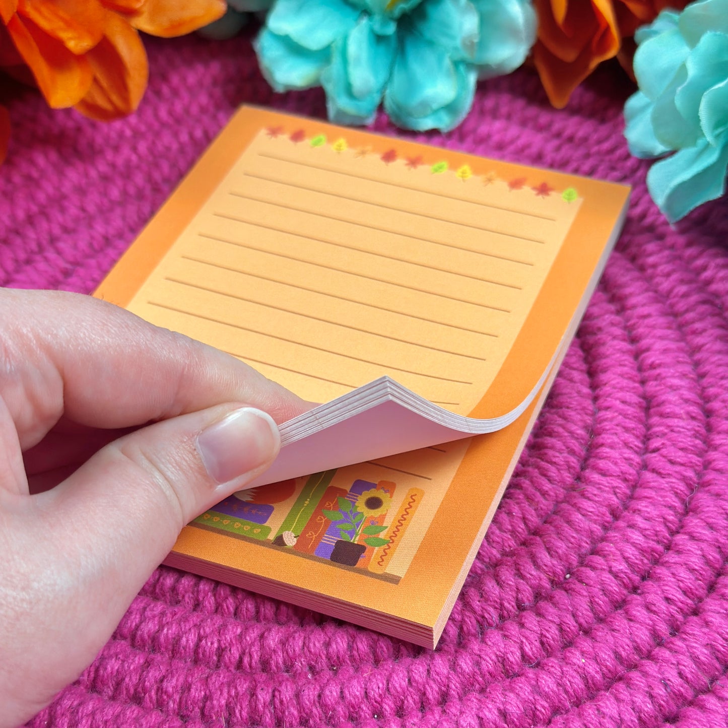 Autumn Bookshelf Notepad