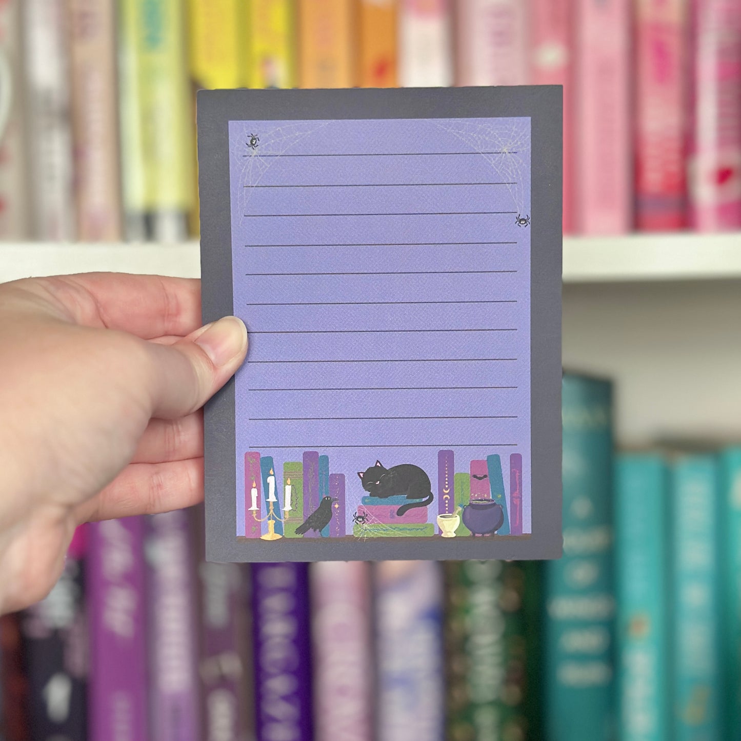 Dark Academia Bookshelf Notepad