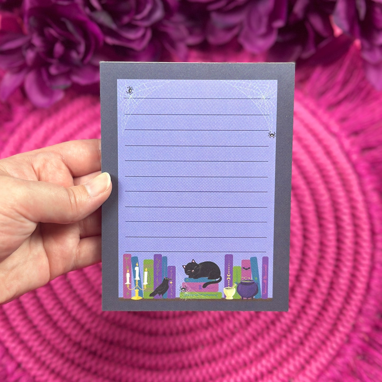 Dark Academia Bookshelf Notepad