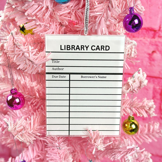 Library Card Ornament