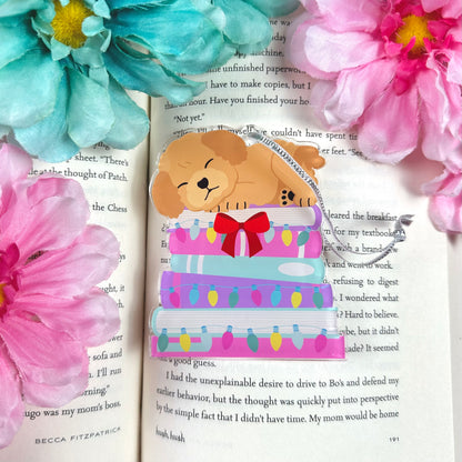 Dog & Books Ornament