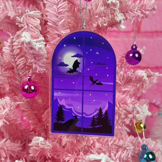 Purple Dragon Ornament