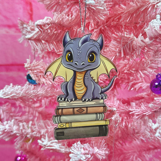 Book Dragon Ornament