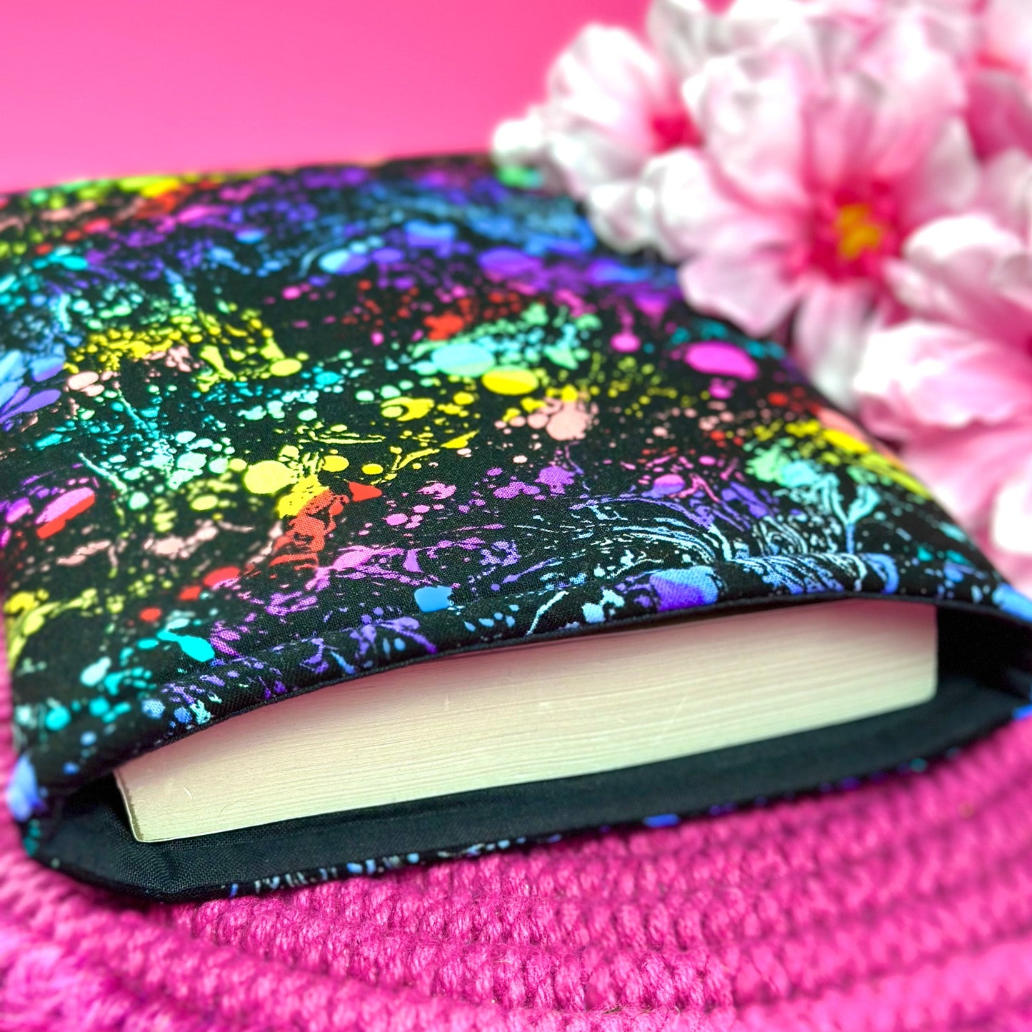 Rainbow Paint Book Sleeve with Pocket