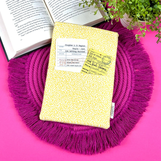 Yellow Book Sleeve with Pocket