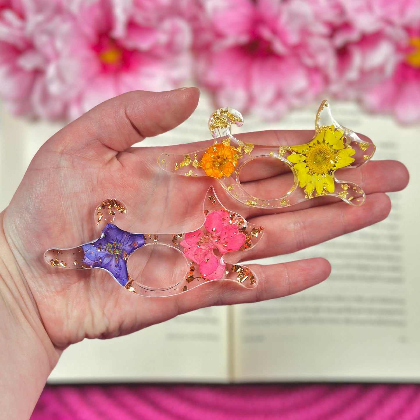 Dog Dried Flower Resin Page Holders