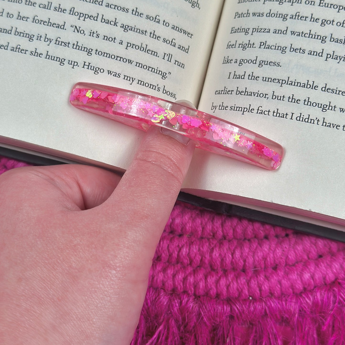 Hot Pink Resin Page Holders