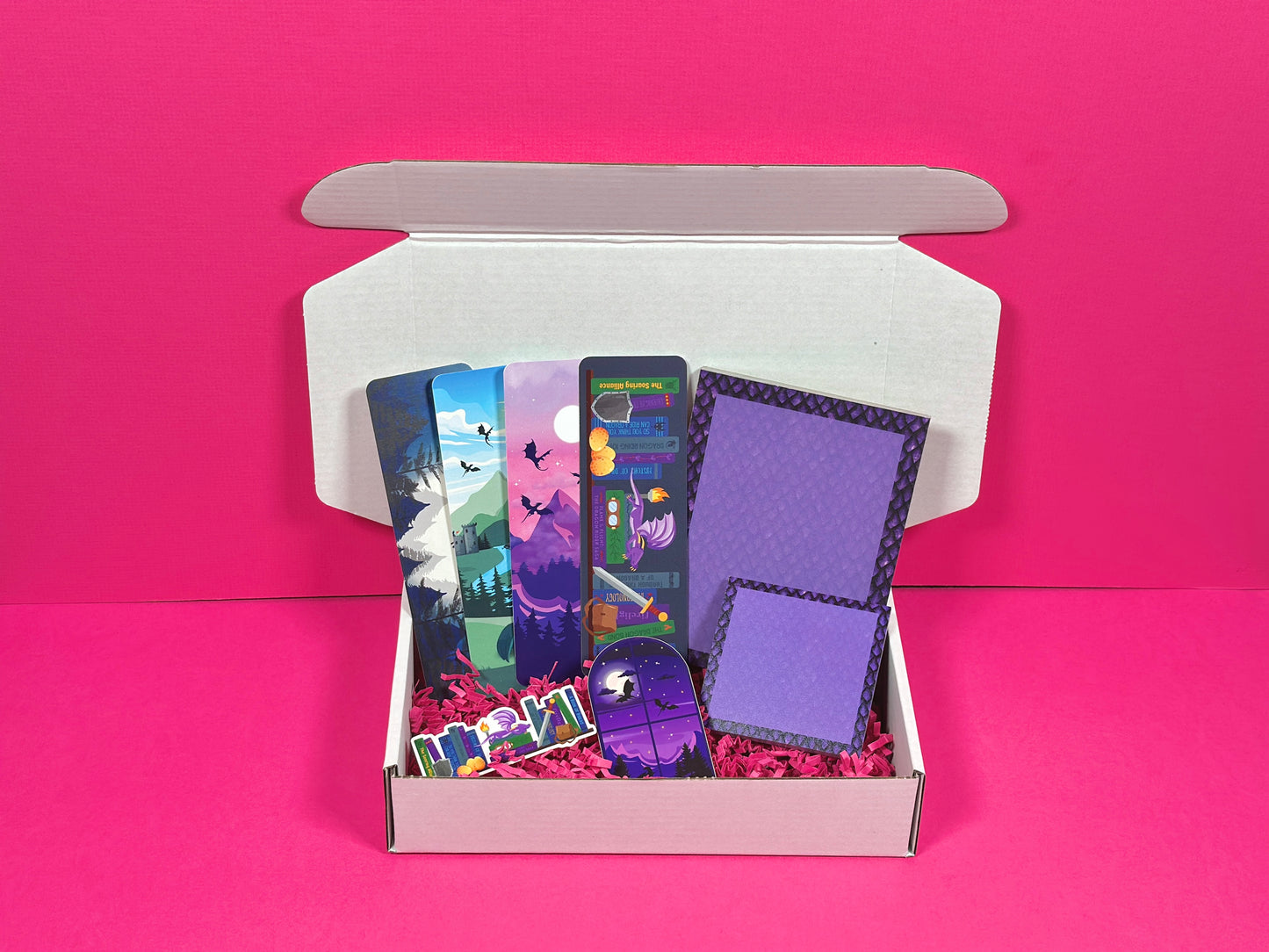 Purple Dragon Stationery Set