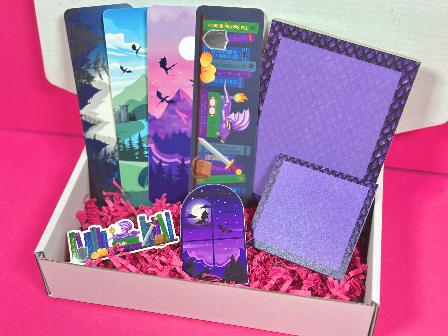 Purple Dragon Stationery Set