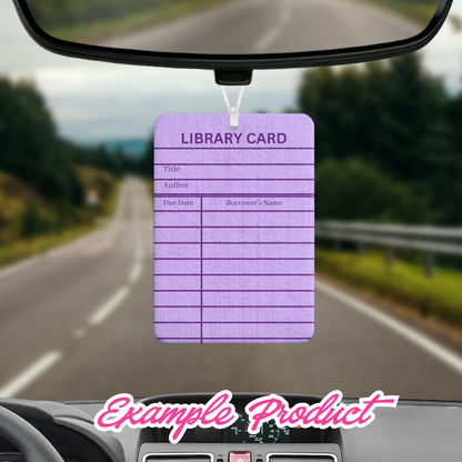 Purple Library Card Clipart