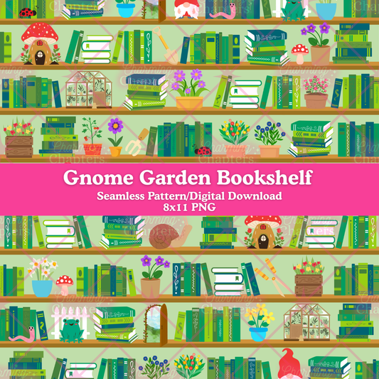 Gnome Garden Seamless Pattern