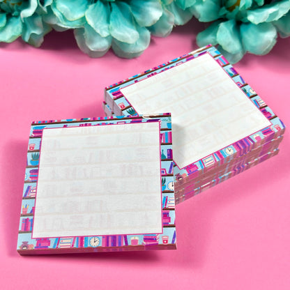 Bookshelf Notepad & Sticky Note Set