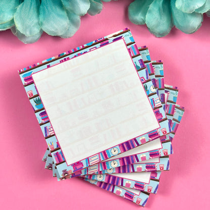 Bookshelf Notepad & Sticky Note Set