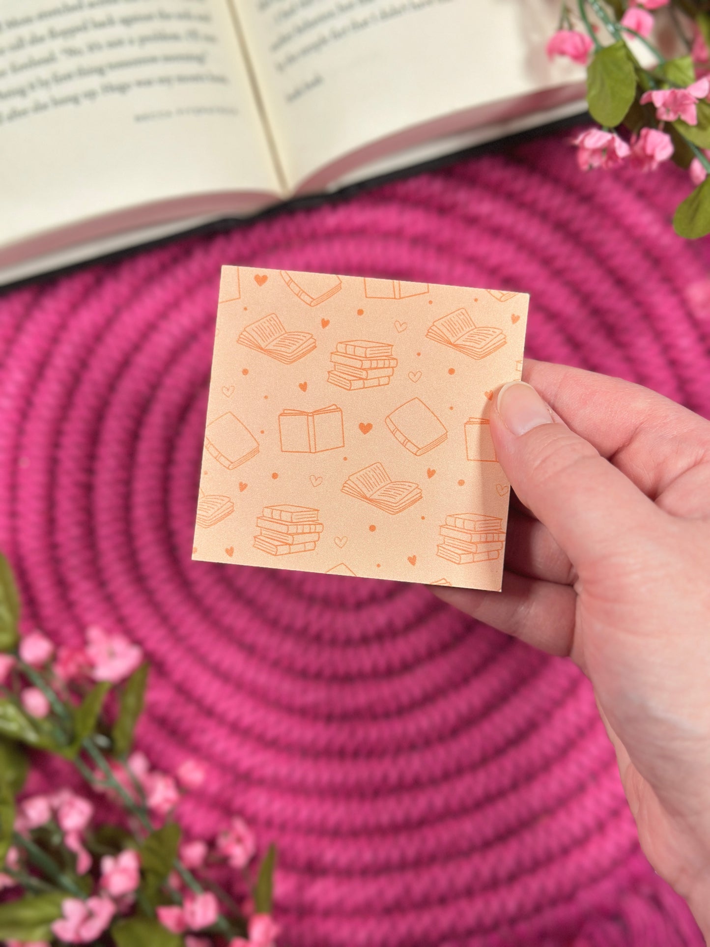 Orange Library Card Stationery