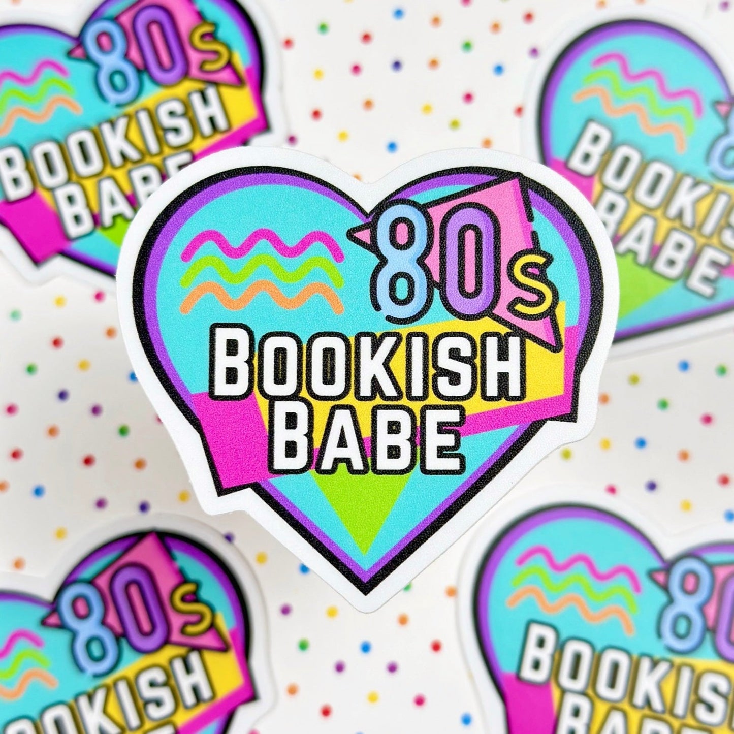 80s Bookish Babe Vinyl Sticker