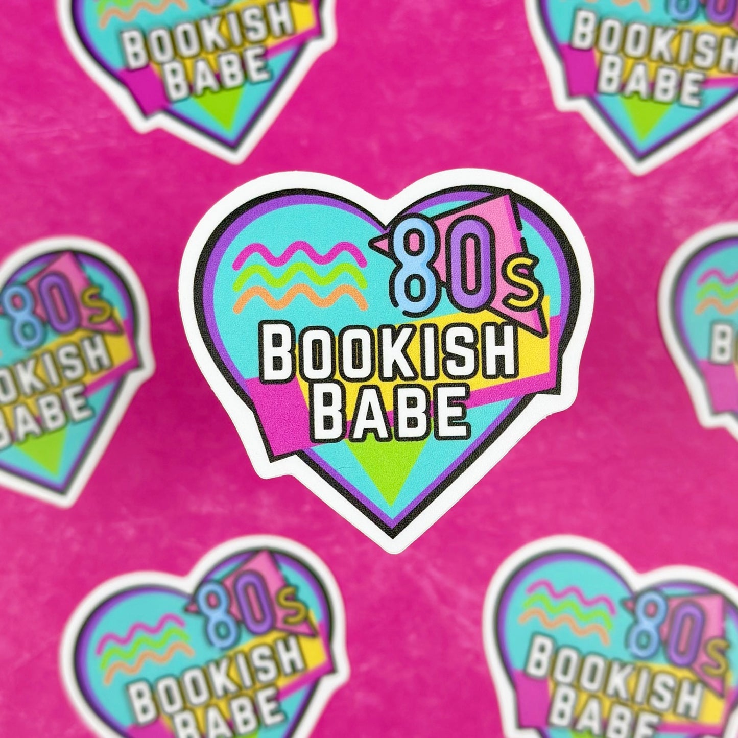 80s Bookish Babe Vinyl Sticker