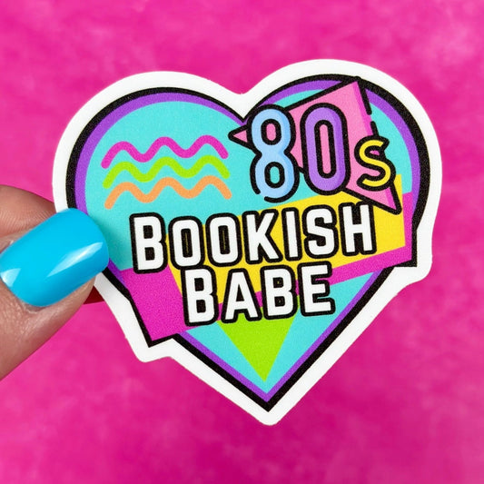 80s Bookish Babe Vinyl Sticker